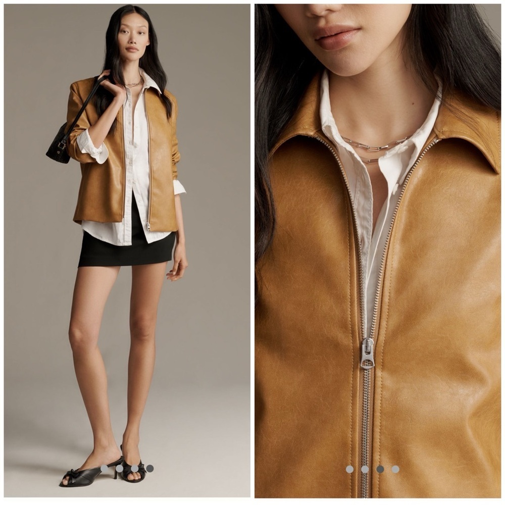💋Anthropologie rag & bone Jodie faux Leather Jacket - Picture 3 of 12